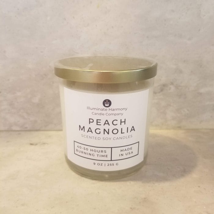 Peach Magnolia Scented Candle