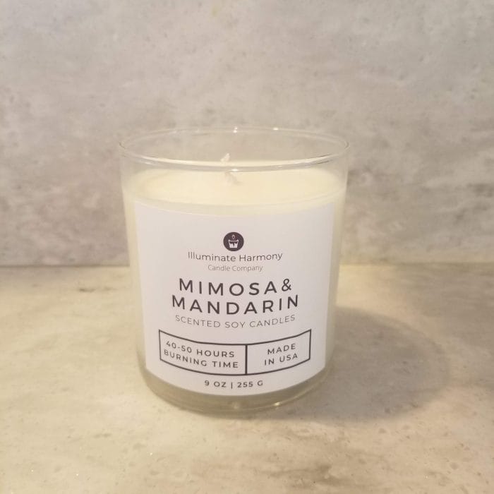 Mimosa and Mandarin Scented Candle 9 oz (Sold Out) - Image 2