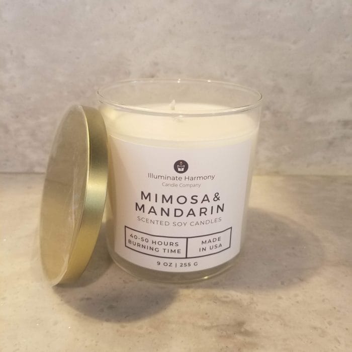 Mimosa and Mandarin Scented Candle 9 oz (Sold Out) - Image 3