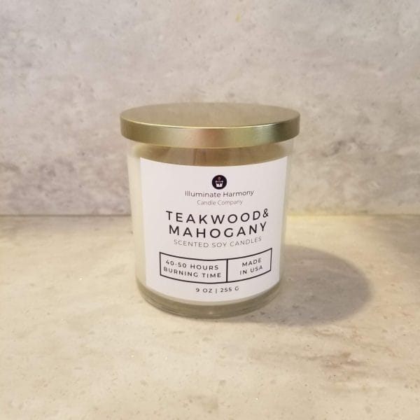 Teakwood and Mahogany Scented Soy Candle 9 oz(Sold Out)