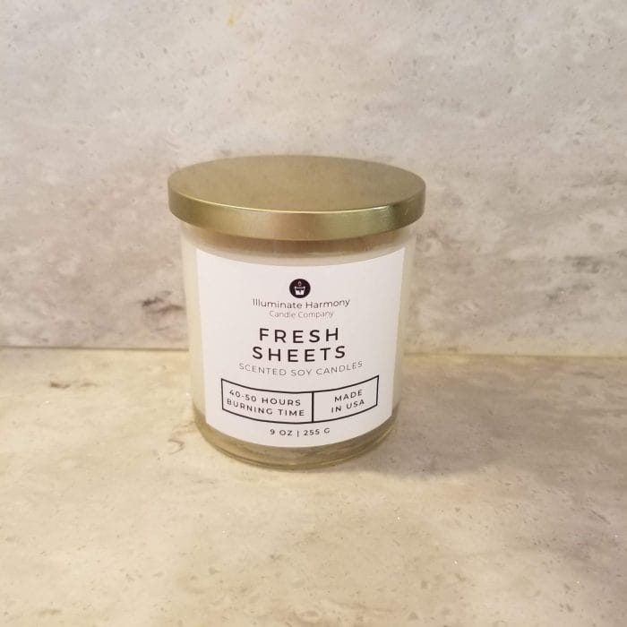 Fresh Sheets Scented Soy Candle 9 oz - Image 5