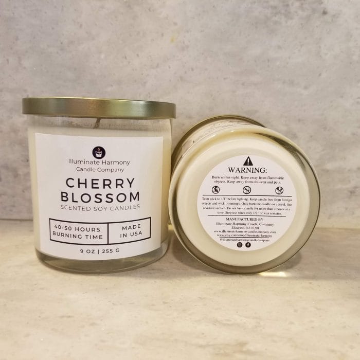 Cherry Blossom Scented Candle 9 oz - Image 6