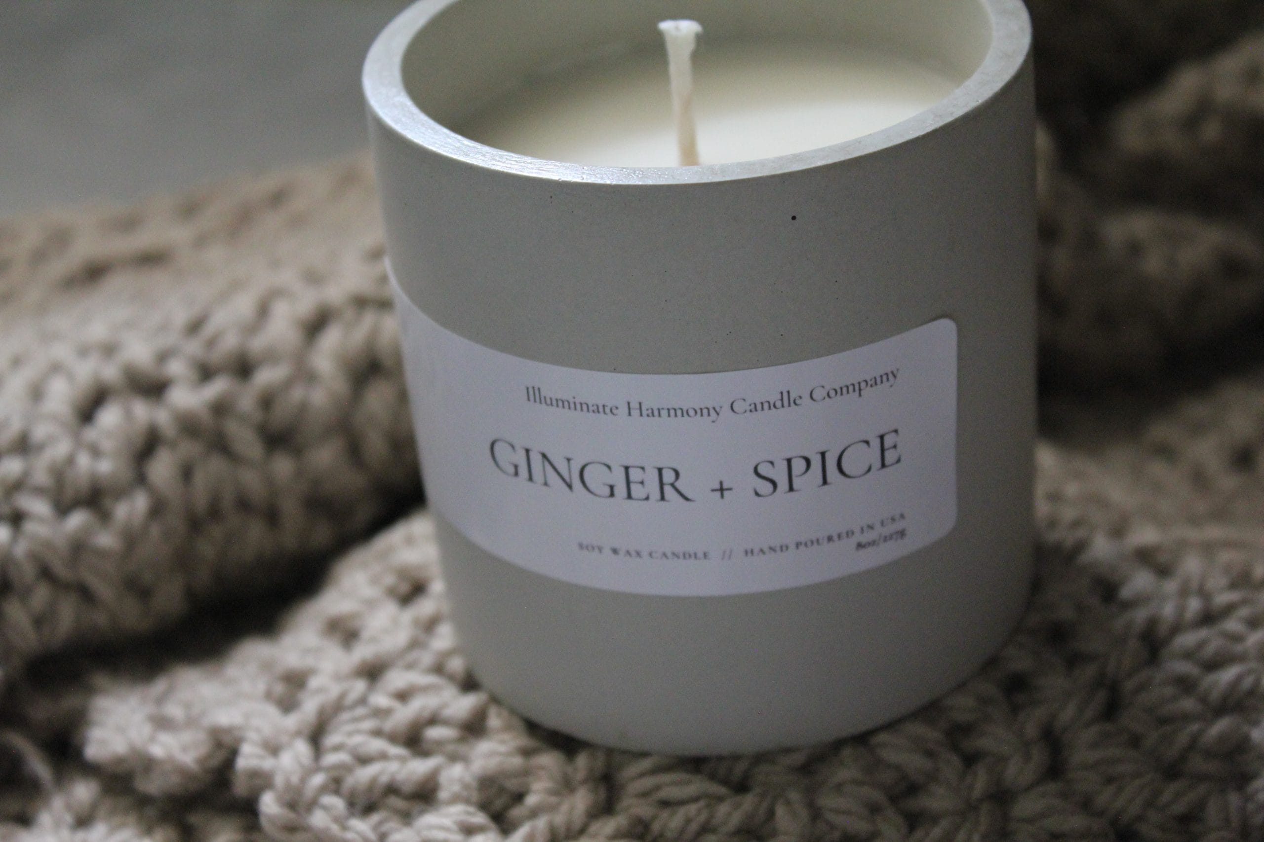Ginger And Spice Scented Fall Candle Illuminate Harmony Candle Company