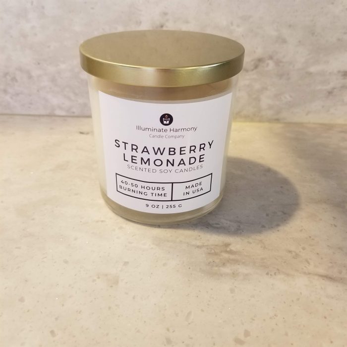 Strawberry Lemon Scented Candle 9 oz - Image 3