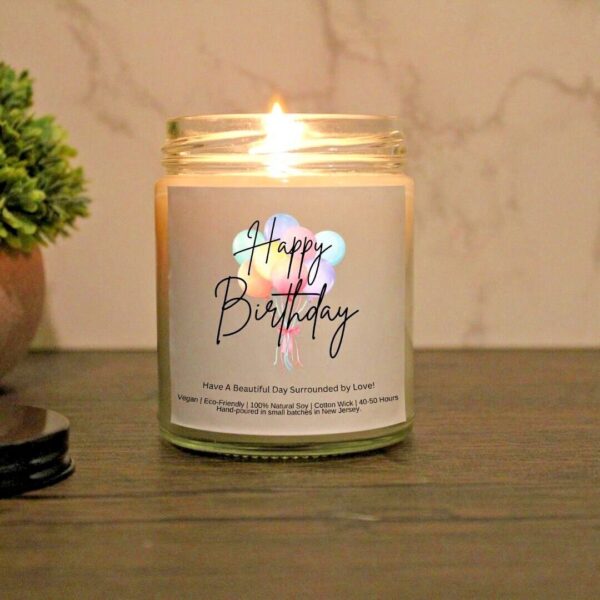 Happy Birthday Custom Candle | Personalized Happy Birthday Candle | Custom Scented Gift | Unique Celebration | Handcrafted Birthday Present