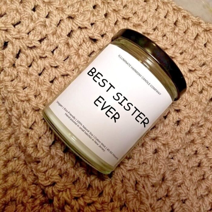 Best Sister Ever Candle | Sister Birthday Present | Sister Birthday Gift | Gift For Sister | Candle For Sister | Scented Candle Sister Gifts - Image 2