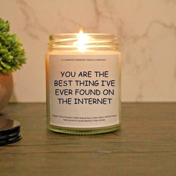 You Are The Best Thing I've Ever Found On The Internet Candle | Gift For Him | Gift For Boyfriend | Gift For Her | Gift For Girlfriend