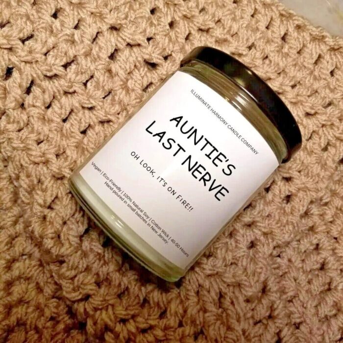 Auntie's Last Nerve Candle | Funny Candles | Personalized Candle Gift | Last Nerve Candle | Funny Gift  | Gift For Her | Holiday Gift - Image 2