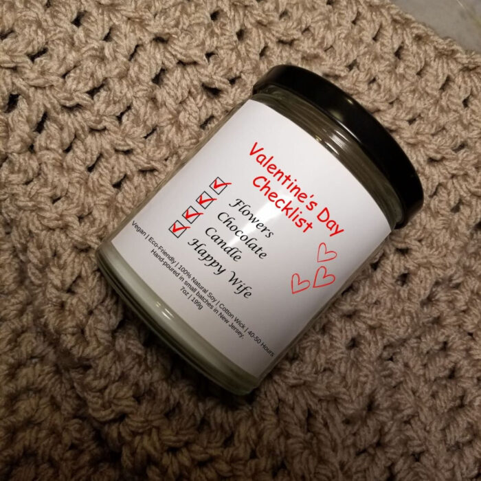 Valentine's Day Checklist Candle| Personalized Candle Gift | Funny Gift | Gift For Her | Valentine's Candle | Romantic Gift | Love Candle - Image 4
