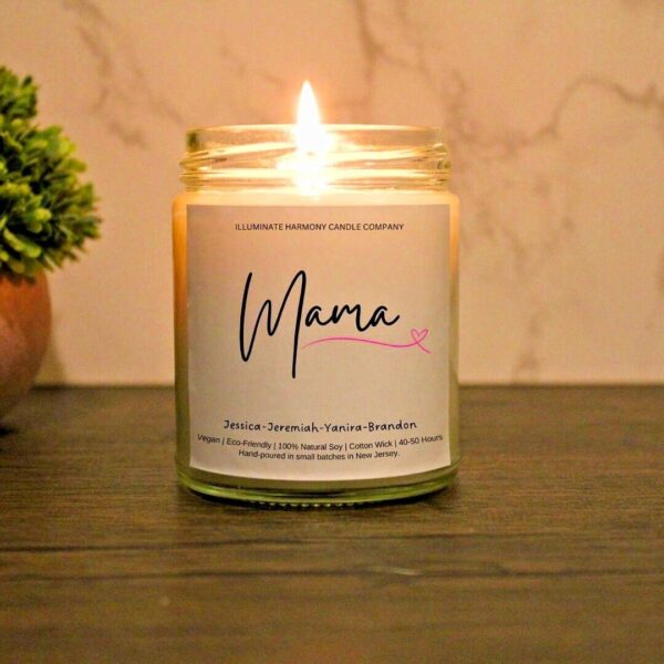 Personalized Mama Candle | Custom Gift For Mom | Scented Hand-Poured Love | Mother's Day | Birthday | Special Occasion | Unique Mom Present