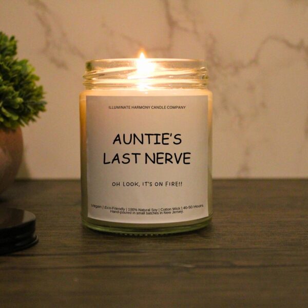 Auntie's Last Nerve Candle | Funny Candles | Personalized Candle Gift | Last Nerve Candle | Funny Gift  | Gift For Her | Holiday Gift