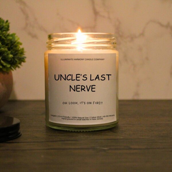 Uncle's Last Nerve Candle | Funny Candles | Personalized Candle Gift | Last Nerve Candle | Funny Gift  | Gift For Him | Holiday Gift