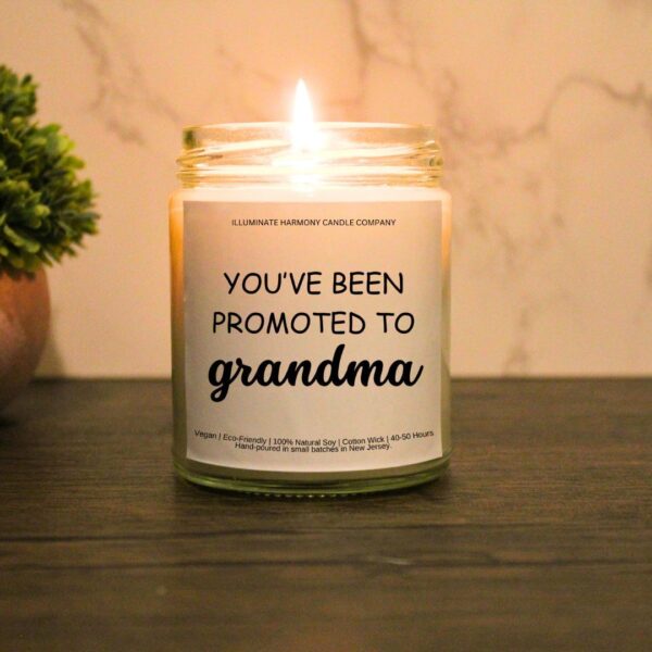 You've Been Promoted To Grandma Candle |Present For Your Grandma |Gift For Grandma |Grandma Present Idea|Mother's Day Gift For Great Grandma