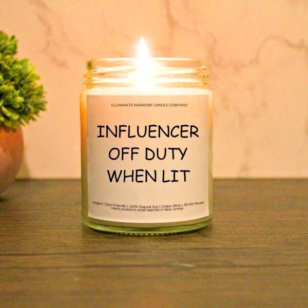 Influencer Off Duty When Lit Candle | Humorous Gifts For Friends Or Coworkers | Funny Gift Idea | Humorous Gift Ideas | Gag Gift Ideas