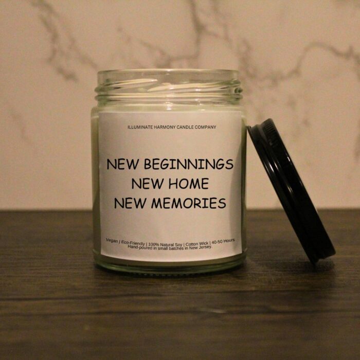 New Beginnings New Home New Memories Candle | House Warming Gift | House Warming Present | New Home Owner Gift | First Time Home Owner Gift - Image 3