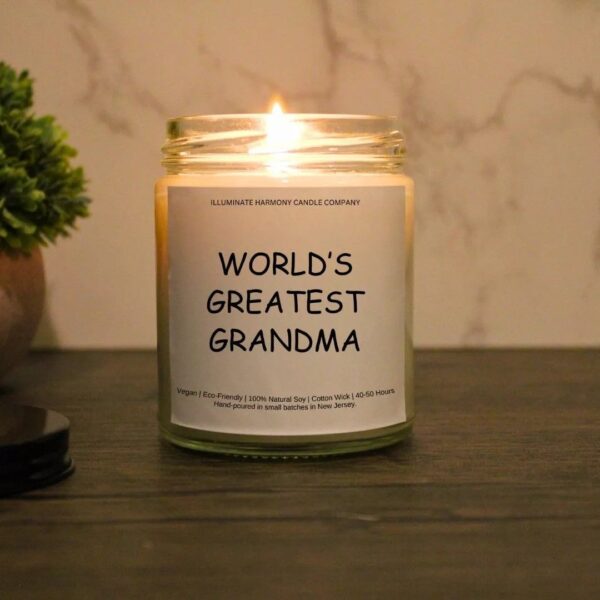 World's Greatest Grandma Candle | Grandmother Birthday Gift | Mother's Day Gift For Grandma | Best Grandma Gift | Funny Grandma Candle