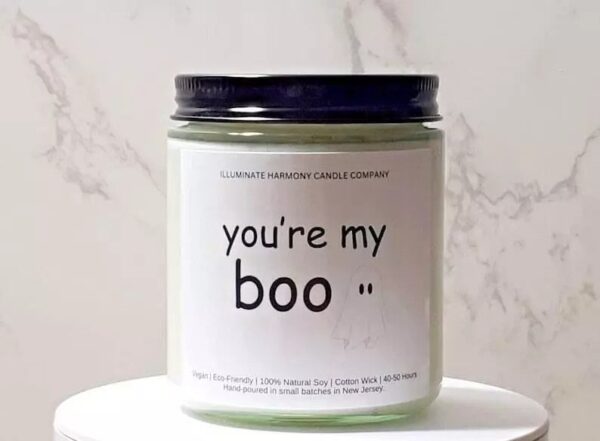 You're My Boo Candle | Funny Halloween Gift | Halloween Party Present | Funny Gag Gift | Halloween Birthday Gift For Boyfriend Or Girlfriend