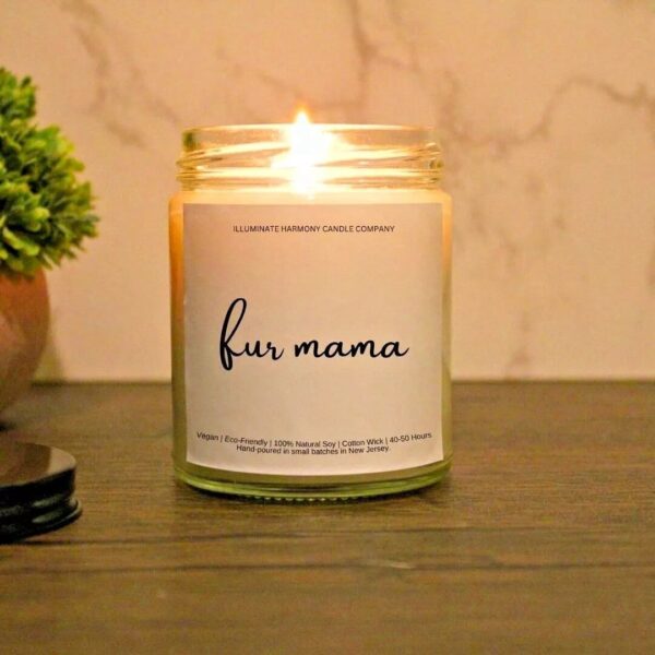 Fur Mama Candle | Gift For Dog Lover | Gifts For Cat Lovers | Pet Animal Lover Present | Birthday Gift For Dog Or Cat Owner | Dog Mom Gift