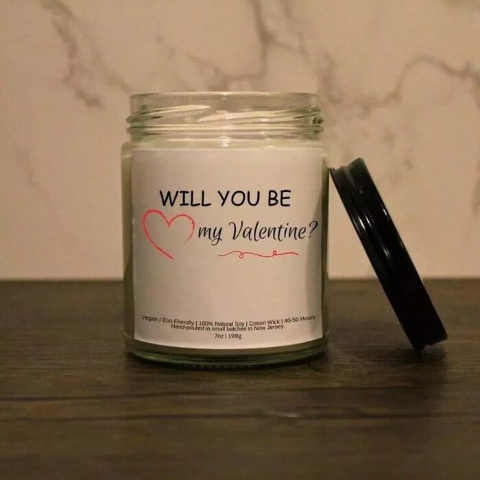 Will You Be My Valentine's Candle| Romantic Candle Gift | Love Gift | Gift For Her | Valentine's Candle | Romantic Gift | Love Candle - Image 2