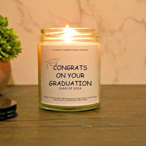 Congrats On Your Graduation Personalized Candle | Graduation Presents For Him/Her | Custom Graduation Presents | Creative Graduation Present