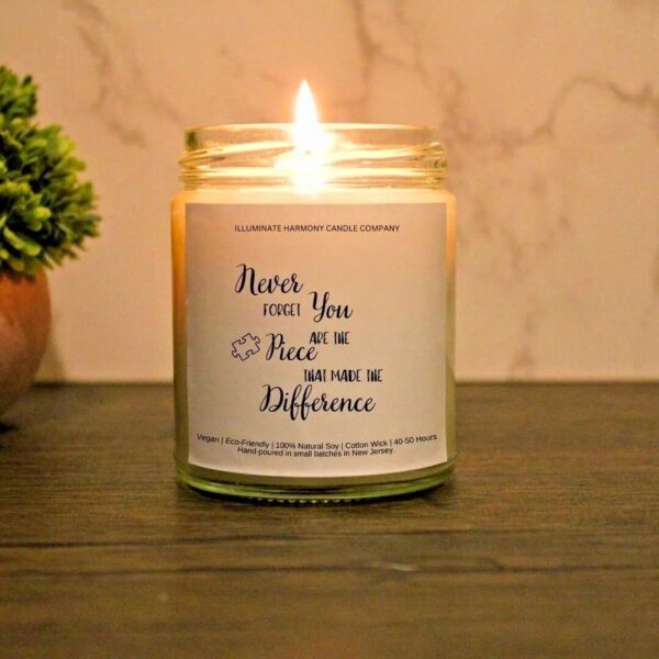 Never Forget You Are The Piece That Made The Difference Candle | Gift For Spouse | Thoughtful Coworker Gift | Mentor Appreciation Gift
