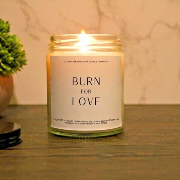 Burn For Love Candle | Dating Anniversaries Gift ideas | Gift Suggestions For Couple | Romantic Gift Ideas For Him Or Her | Romantic Gift