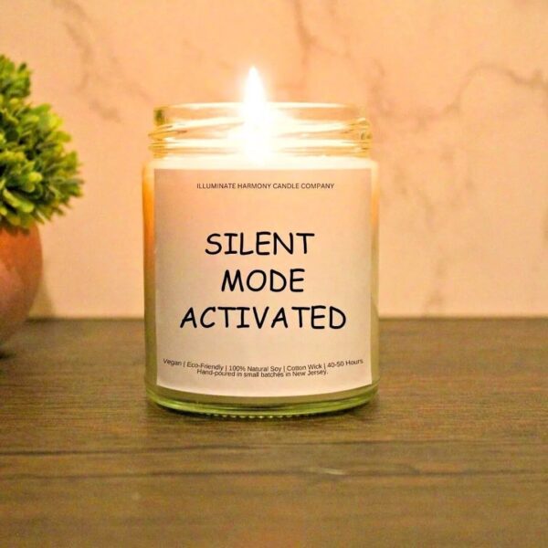 Silent Mode Activated Candle | Relaxing Gift Idea | Peaceful Gift | Calming Gift Idea | Peace Gift Idea | Relaxation Gift | Calm Gift Basket