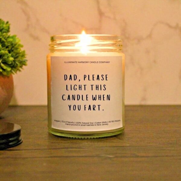 Dad Please Light This Candle When You Fart | Funny Gift For Dad | Father B Day Gift | Father's Day Gift |Humorous Gift For Dad |Dad Gag Gift