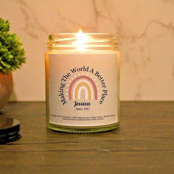 Making The World A Better Place Since Candle |Personalized Custom Birthday Candle |Birthday Gift For Him |Personalized Birthday Gift For Her - Image 2