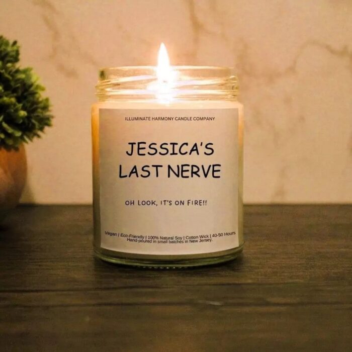 Jessica's Last Nerve Candle | Funny Candles | Personalized Candle Gift | Last Nerve Candle | Funny Gift  | Gift For Her | Holiday Gift - Image 2