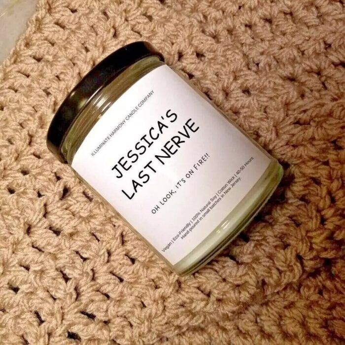 Jessica's Last Nerve Candle | Funny Candles | Personalized Candle Gift | Last Nerve Candle | Funny Gift  | Gift For Her | Holiday Gift - Image 4