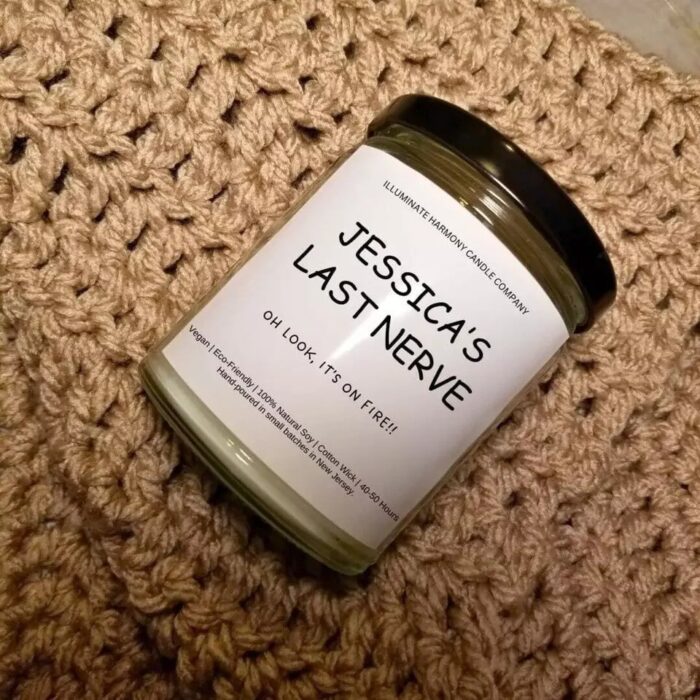 Jessica's Last Nerve Candle | Funny Candles | Personalized Candle Gift | Last Nerve Candle | Funny Gift  | Gift For Her | Holiday Gift - Image 3