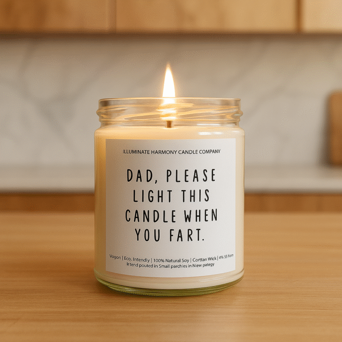 Funny Birthday Gift for Dad from Daughter, Son, Father's Day Candle, Dad Gag Gift, Please Light When You Fart, New Dad Gift, For Dad - Image 3