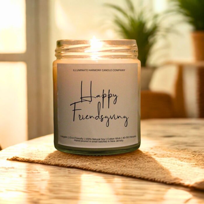 Happy Friendsgiving Candle – Fall Thanksgiving Decor, Host Gift Idea, Fall Vibes - Image 2