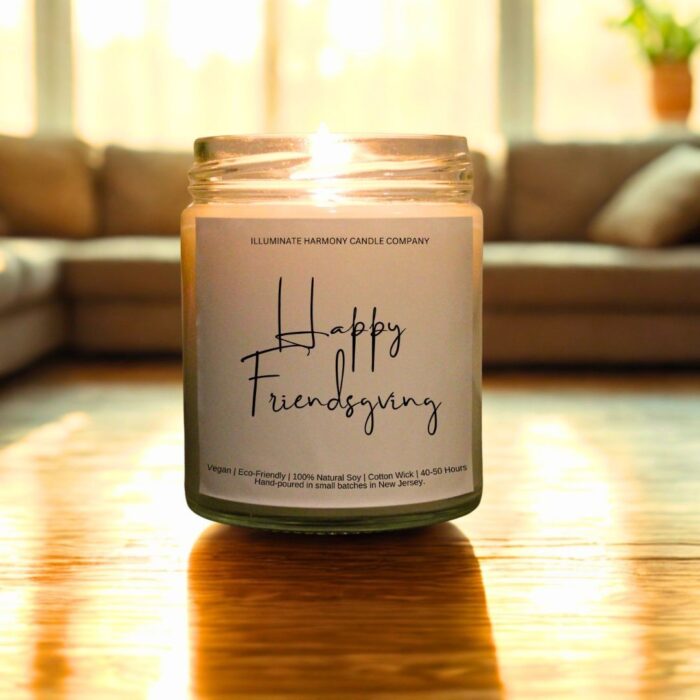 Happy Friendsgiving Candle – Fall Thanksgiving Decor, Host Gift Idea, Fall Vibes - Image 3