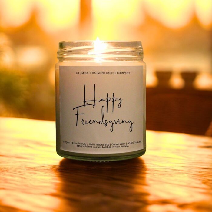 Happy Friendsgiving Candle – Fall Thanksgiving Decor, Host Gift Idea, Fall Vibes - Image 4