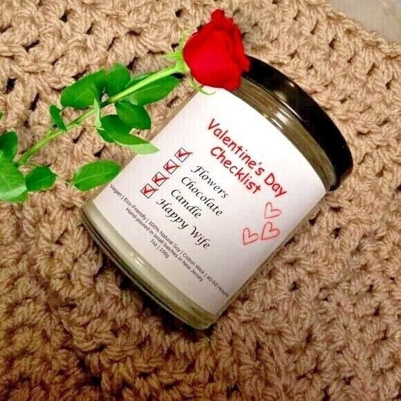 Valentine's Day Checklist Candle| Personalized Candle Gift | Funny Gift | Gift - Image 2