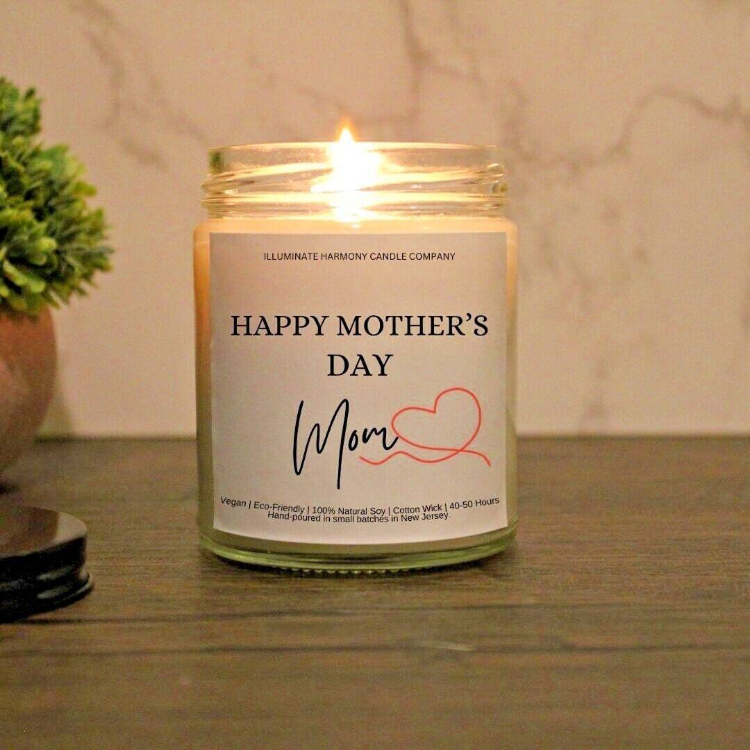 Happy Mother's Day Mom Candle | Special Mom Gift | Scented Love And