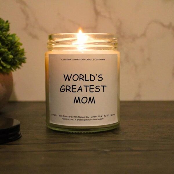 World's Greatest Mom Candle | Mom Birthday Gift | Mother's Day Gift For Mom |