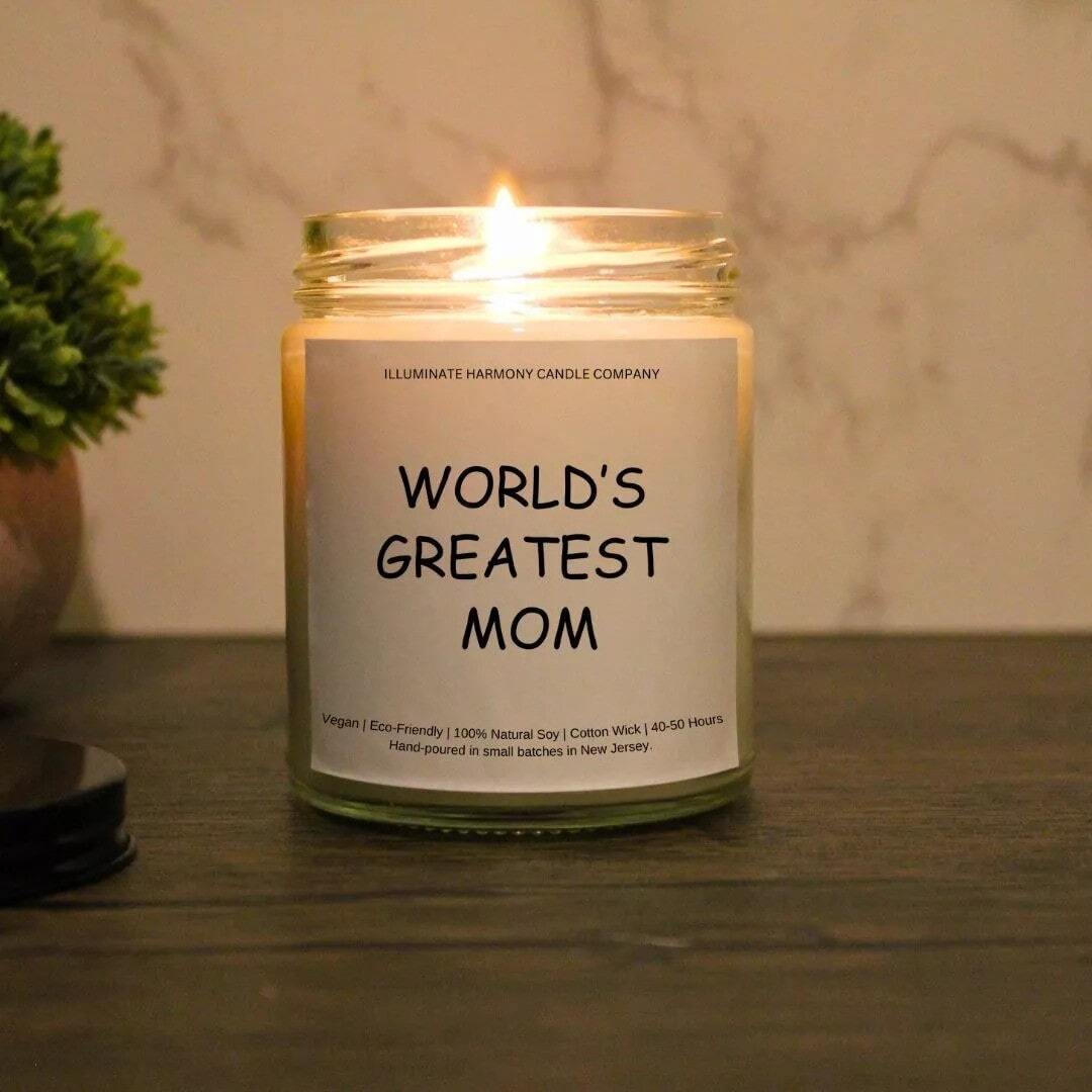 World's Greatest Mom Candle | Mom Birthday Gift | Mother's Day Gift For Mom |