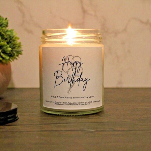 Happy Birthday Custom Candle | Personalized Birthday Gift For His Or Her