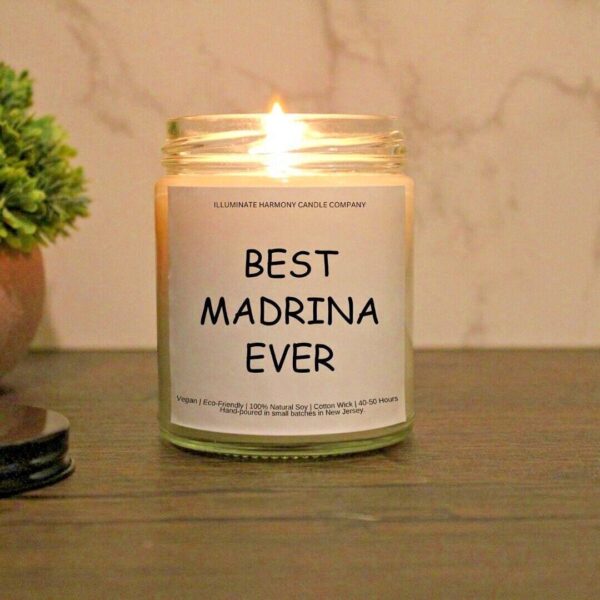 Best Madrina Ever Candle | Madrina Gift | Madrina Proposal Gifts | Gift For