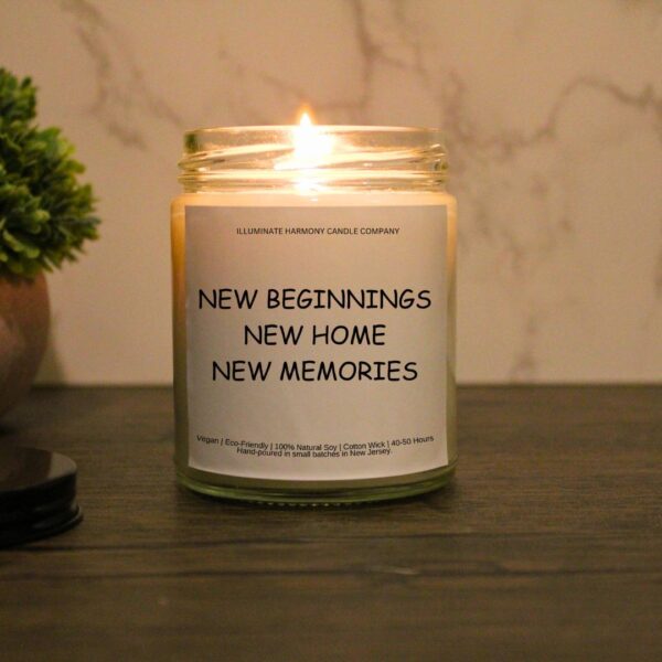 New Beginnings New Home New Memories Candle | House Warming Gift | House