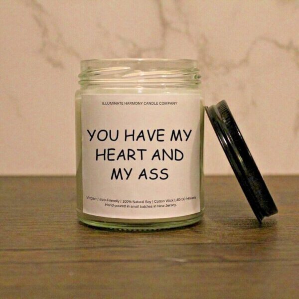 You Have My Heart And My As* Candle | Gift For Him | Gift For Boyfriend | Gift