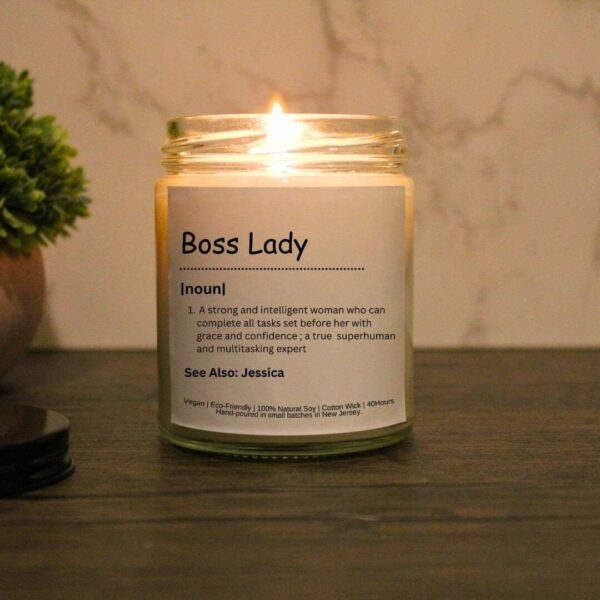 Boss Lady Candle | Funny Co-Worker Candles | Personalized Female Leader Candle