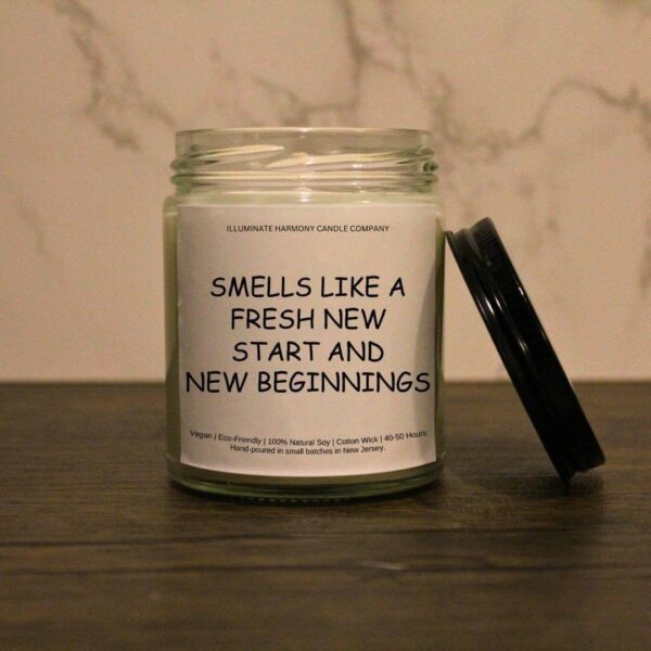 Smells Like A Fresh New Start And New Beginnings Candle| New Job Candle