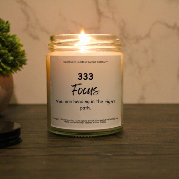 333 Angel Number Candle |Law of Attraction | Repeating Numbers Candle |