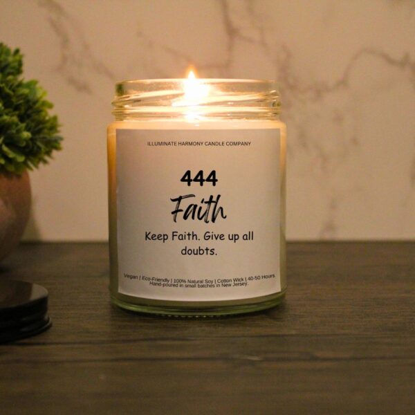 444 Angel Number Candle |Law of Attraction | Repeating Numbers Candle |