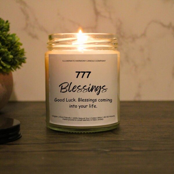 777 Angel Number Candle |Law of Attraction | Repeating Numbers Candle |