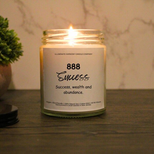 888 Angel Number Candle: Law of Attraction, Manifestation, Numerology